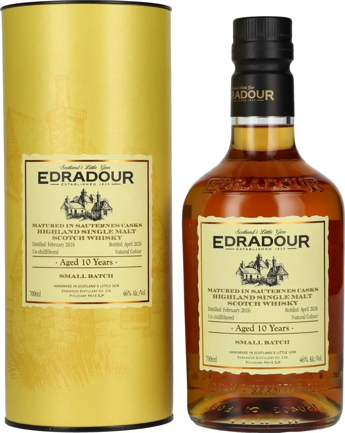 Edradour 10 Years Old Sauternes Casks Small Batch 2016 46% Vol. 0,7l in Giftbox