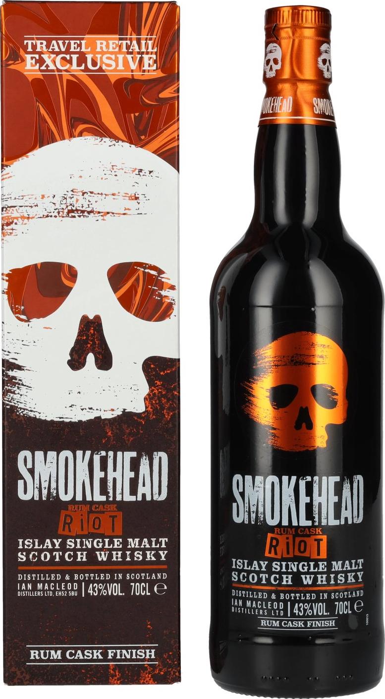 Smokehead RUM RIOT Islay Single Malt Scotch Whisky 43% Vol. 0,7l in Giftbox