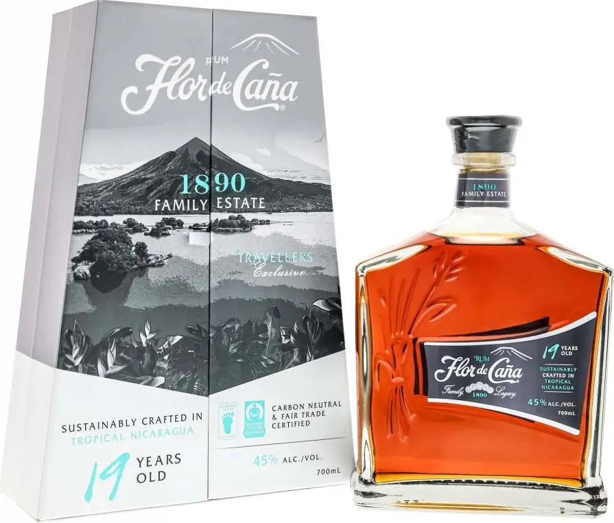 Flor de Caña 19 Years Old Rum 45% Vol. 0,7l in Giftbox