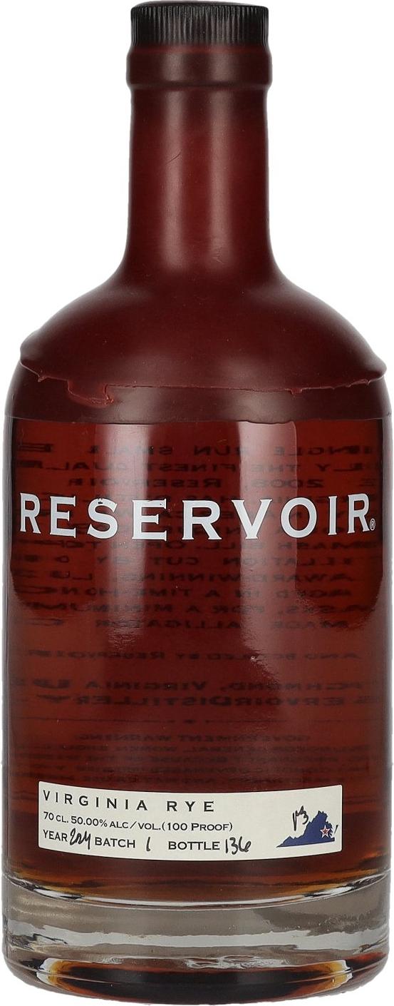 Reservoir Virginia Rye Whiskey 50% Vol. 0,7l