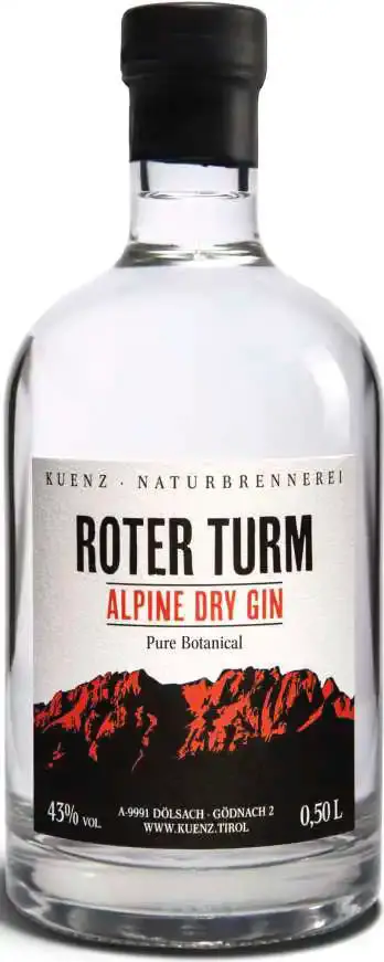 Roter Turm Alpine Dry Gin Pure Botanical 43% Vol. 0,5l in Giftbox