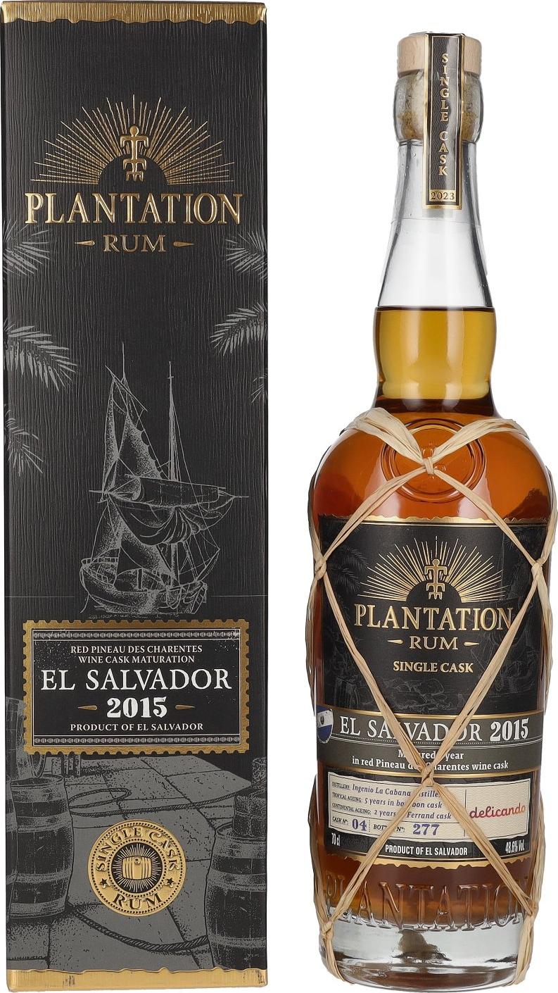 Plantation / Planteray EL SALVADOR 2015 Pineau des Charentes Finish by delicando 2023 48,6% Vol. 0,7l in Giftbox