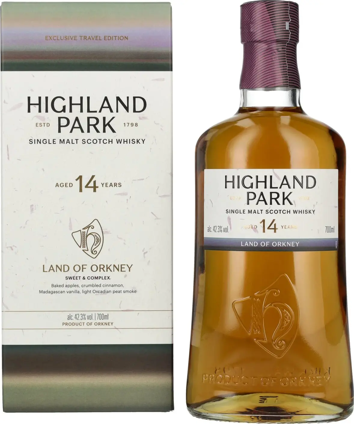 Highland Park 14 Years Old LAND OF ORKNEY Single Malt Scotch Whisky 42,3% Vol. 0,7l in Giftbox