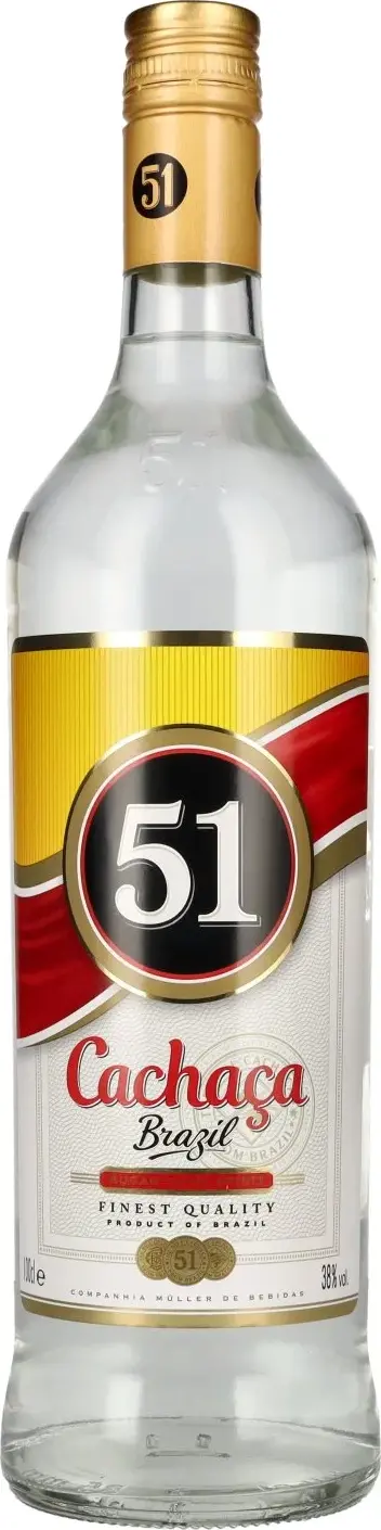 Cachaça 51 Brazil Sugar Cane Spirit 38% Vol. 1l