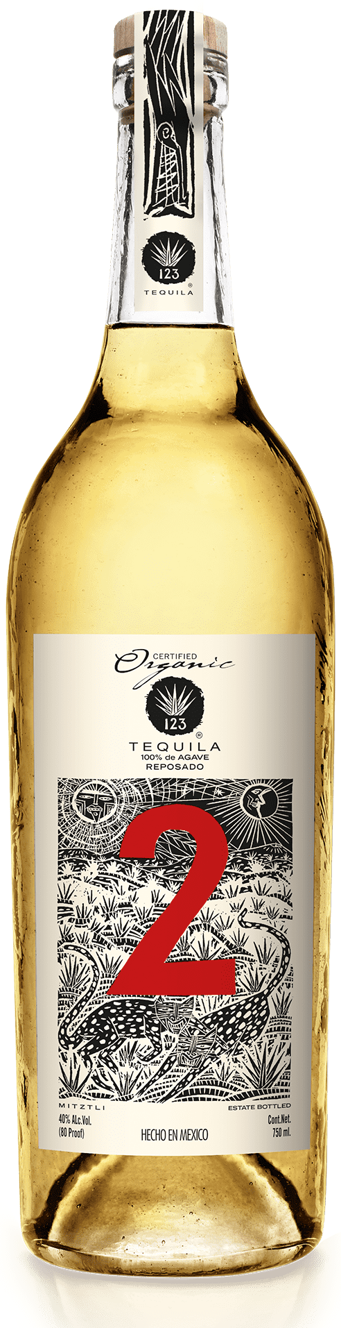 Tequila 123 DOS Reposado 100% de Agave Organic 40% Vol. 0,7l