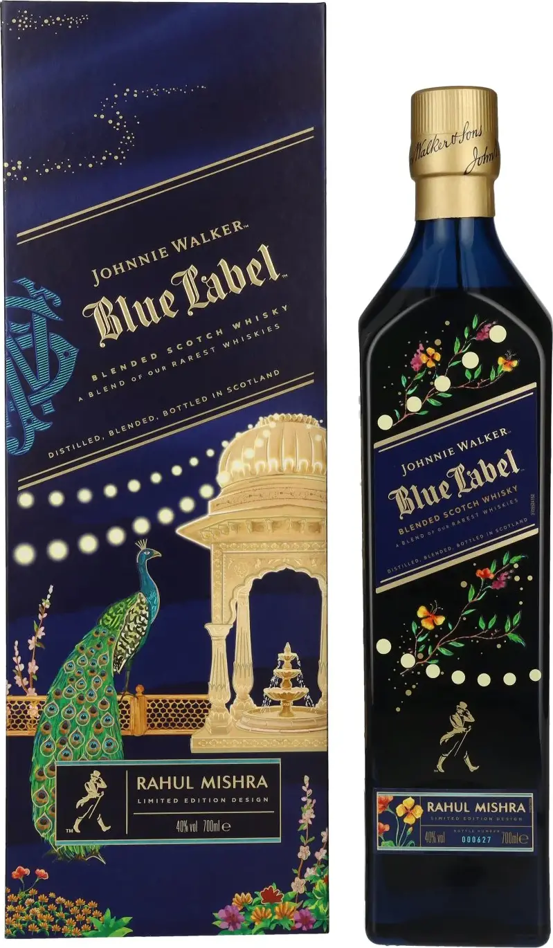 Johnnie Walker Blue Label x Rahul Mishra Blended Scotch Whisky 40% Vol. 0,7l in Giftbox