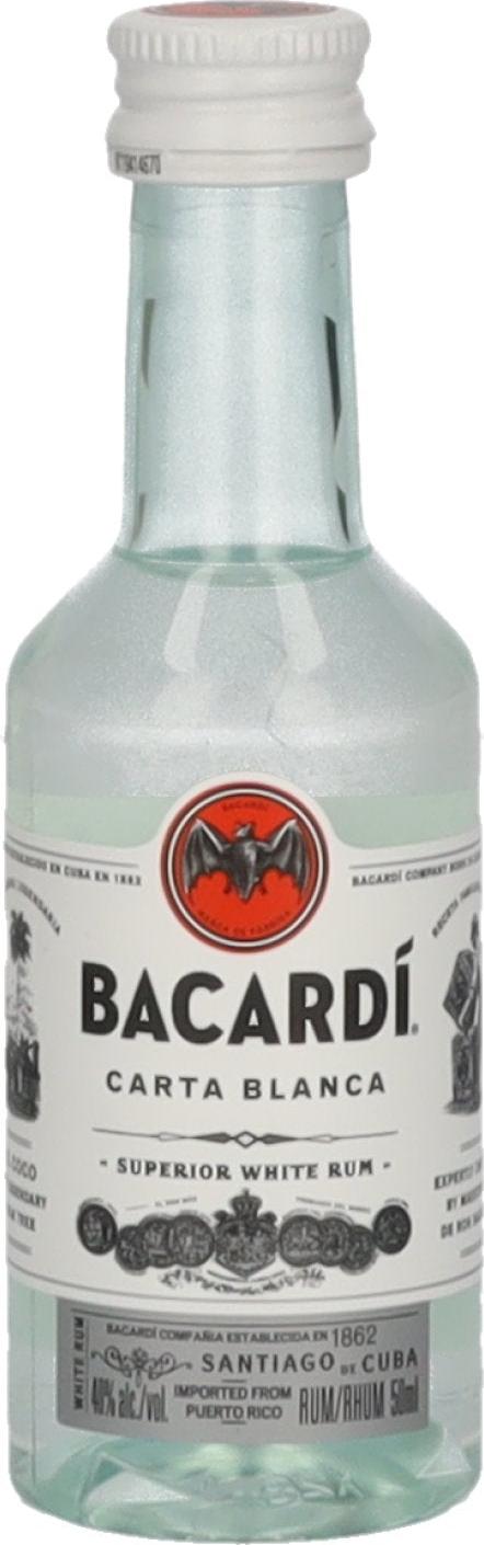 Bacardi Ron Carta Blanca Superior PET (mini) 40% Vol. 0,05l