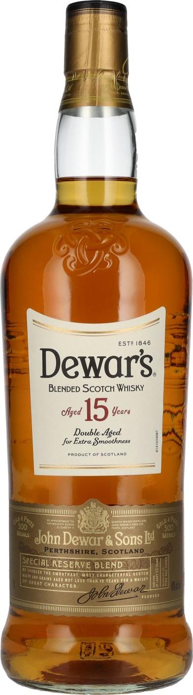 Dewar's 15 Years Old Double Aged Blended Scotch Whisky 40% Vol. 1l