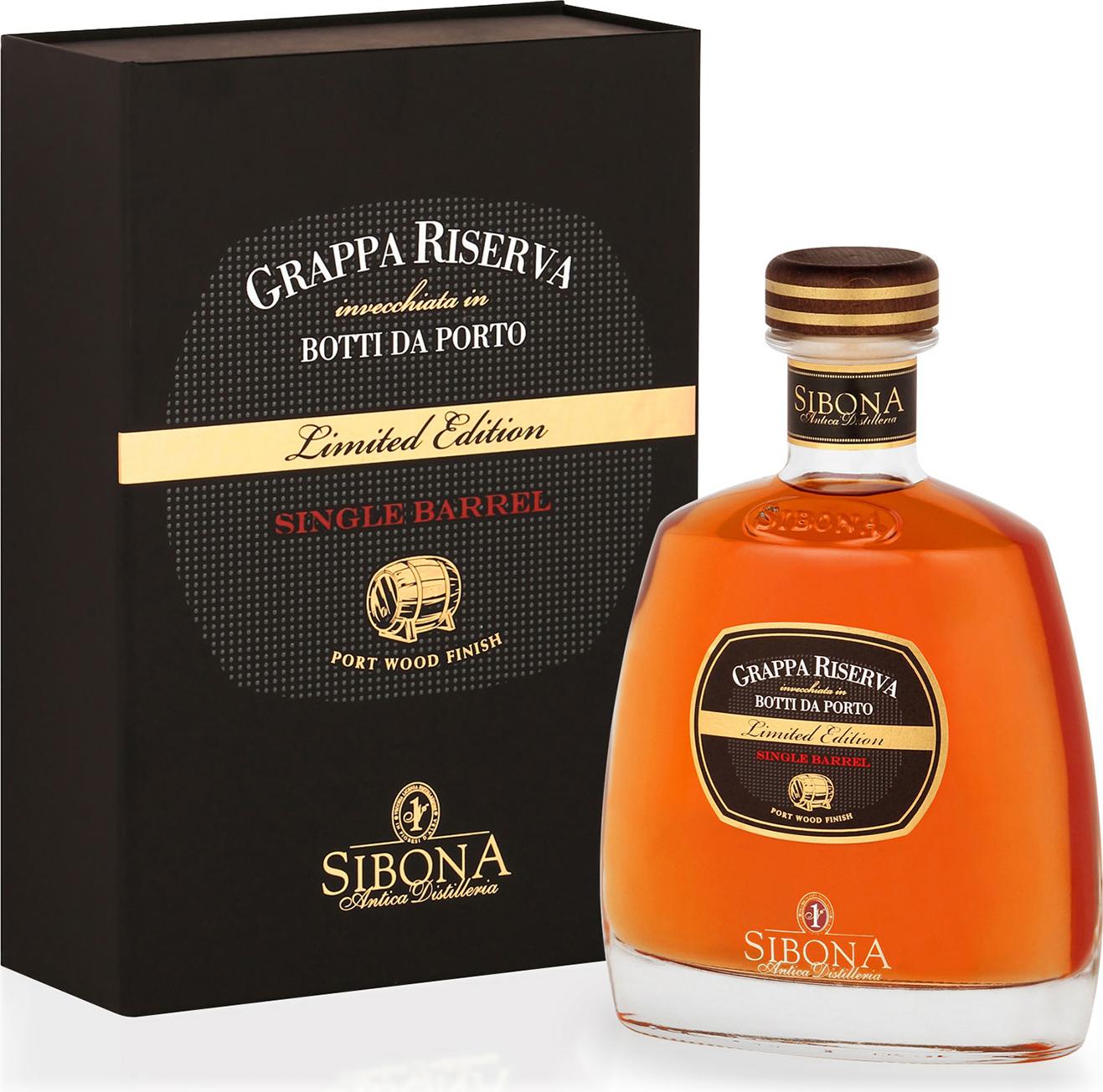 Sibona GRAPPA RISERVA SPECIALE BOTTI DA PORTO “SINGLE BARRELL” 44% Vol. 0,7l