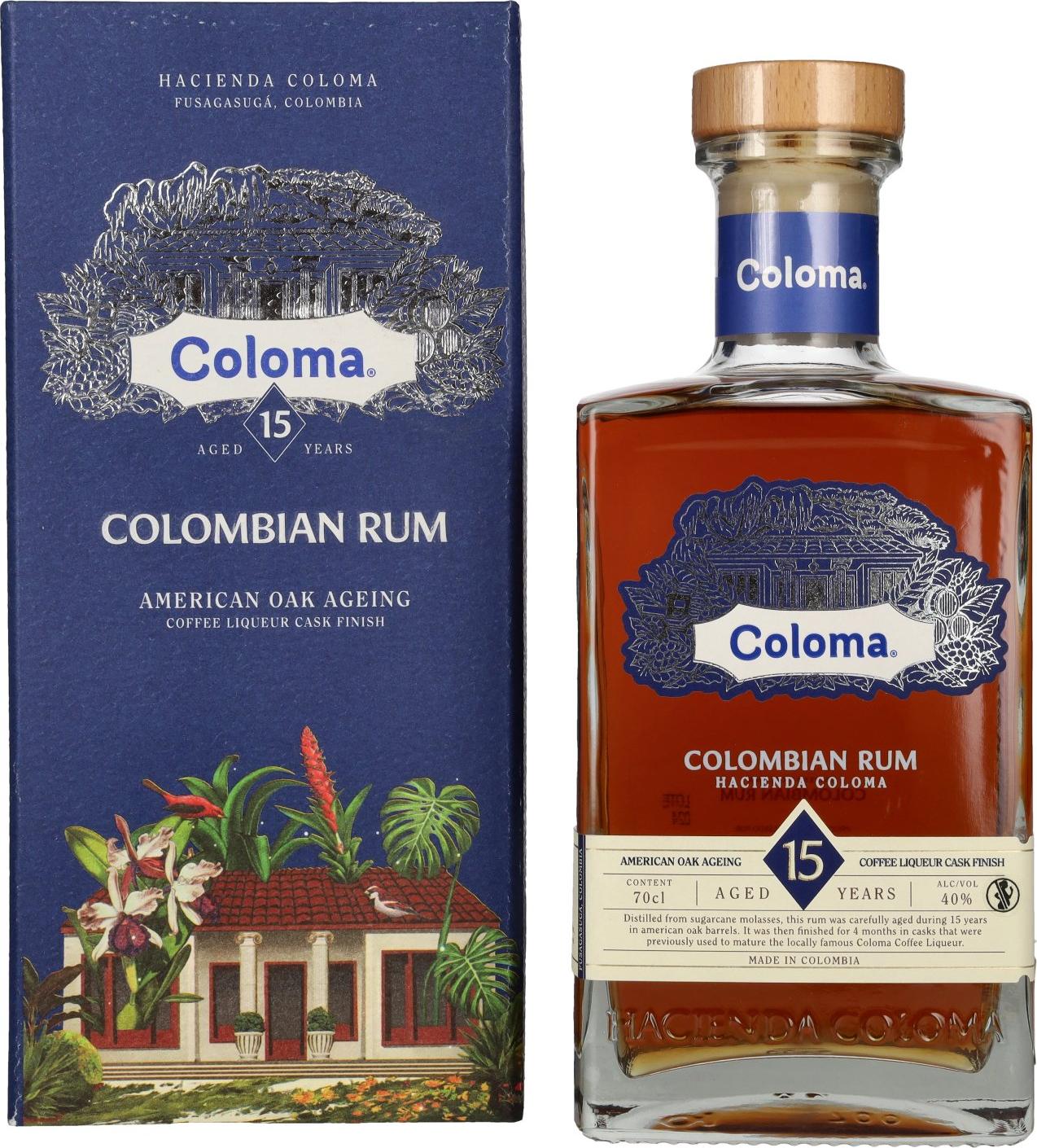 Ron Coloma 15 Years Colombian Rum 40% Vol. 0,7l in Giftbox