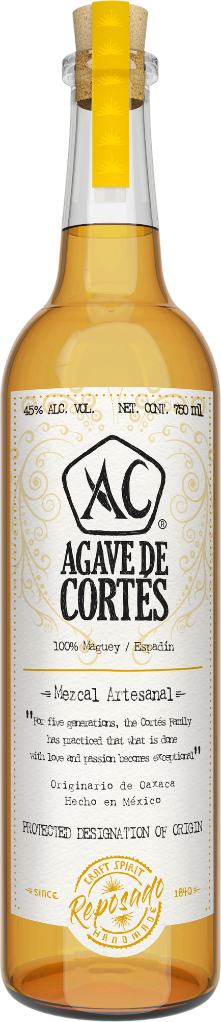 Agave de Cortés Mezcal Artesanal REPOSADO 43% Vol. 0,7l
