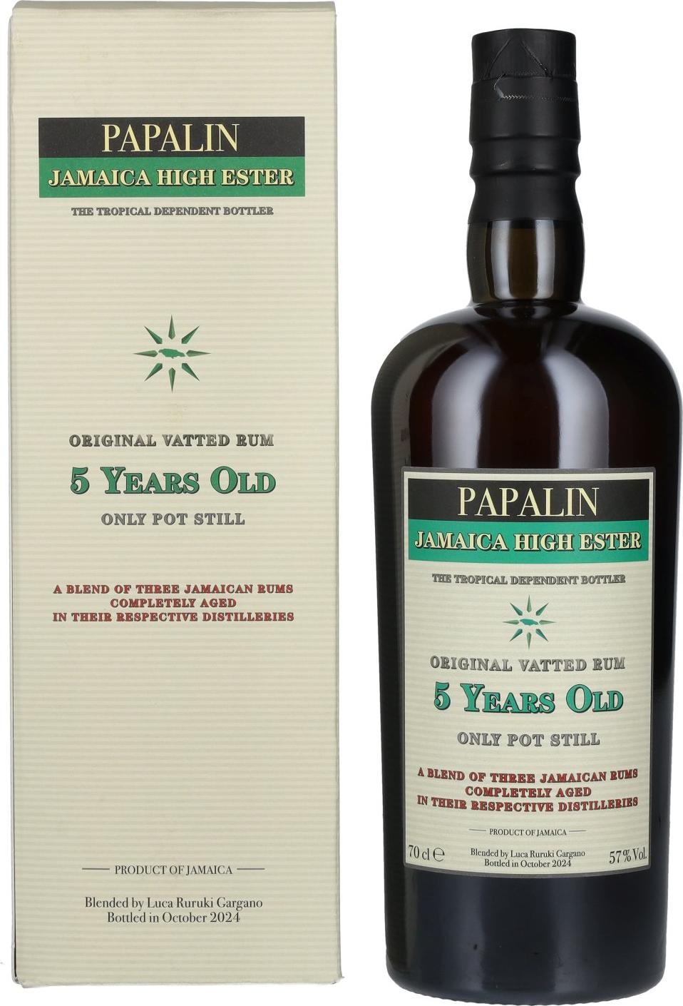 Papalin 5 Years Old Jamaica High Ester Overproof Rum 57% Vol. 0,7l