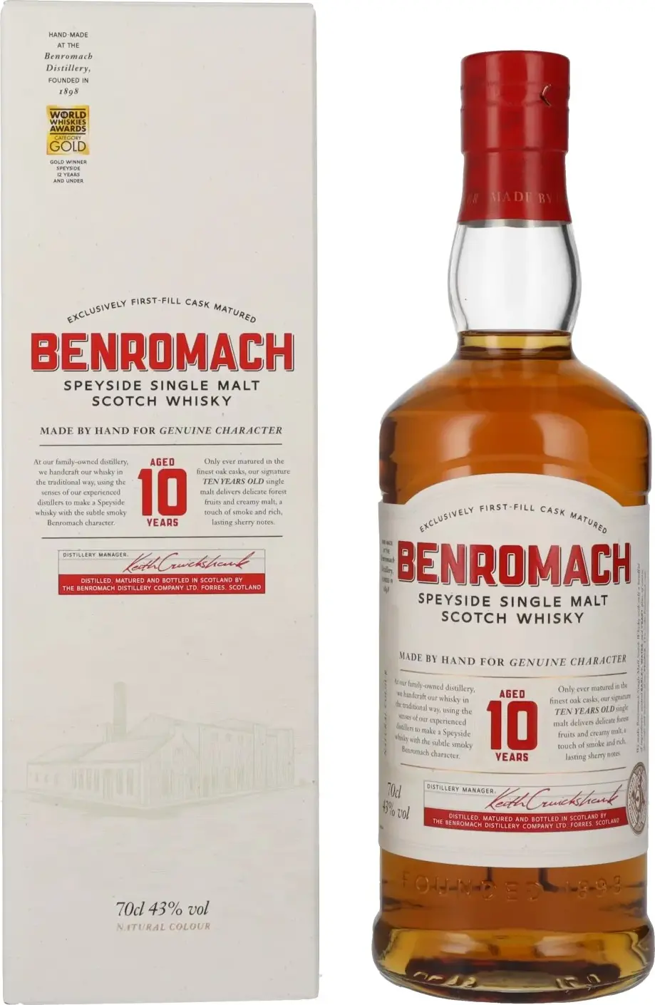 Benromach AGED 10 YEARS 43% Vol. 0,7l in Giftbox