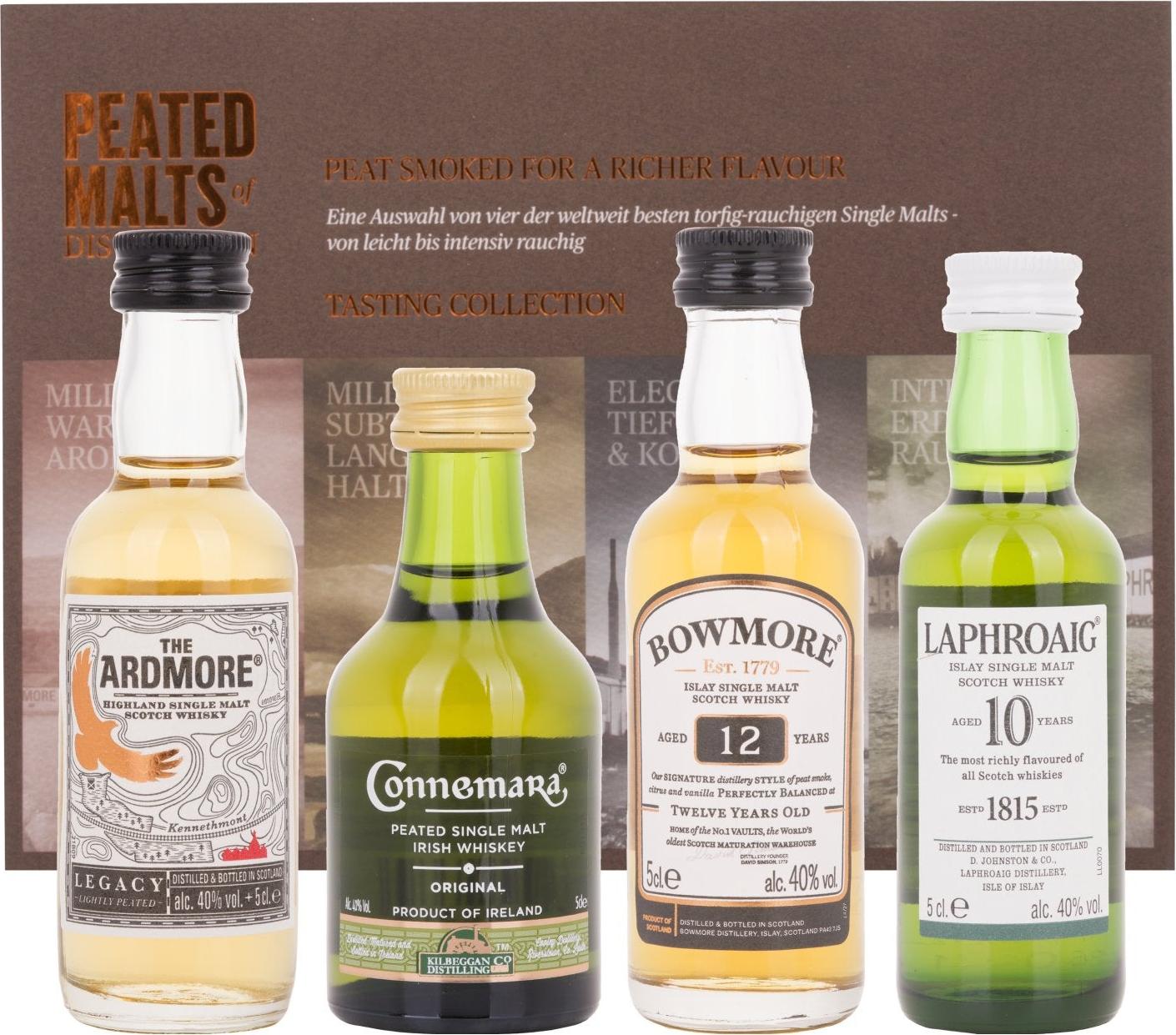 Peated Malts of Distinction Tasting Selektion Set 40% Vol. 4x0,05l