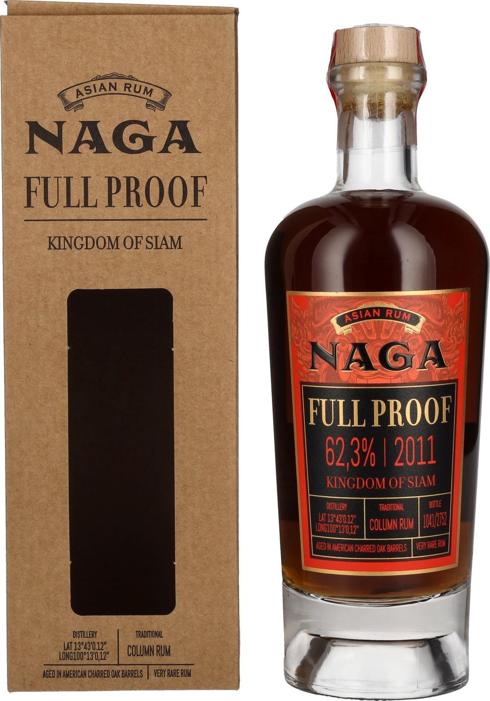 Naga Full Proof Asian Rum KINGDOM OF SIAM 2011 62,3% Vol. 0,7l in Giftbox