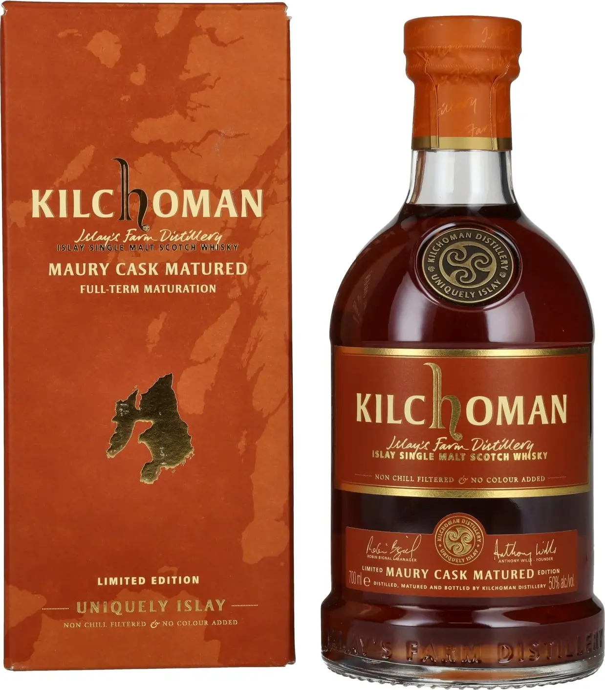 Kilchoman MAURY CASK MATURED Single Malt Scotch Whisky Limited Edition 50% Vol. 0,7l in Giftbox