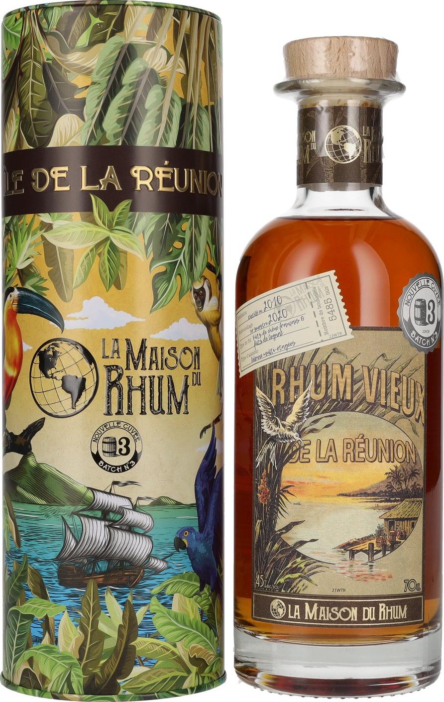 La Maison du Rhum La Réunion 2010/2020 45% Vol. 0,7l in Tinbox