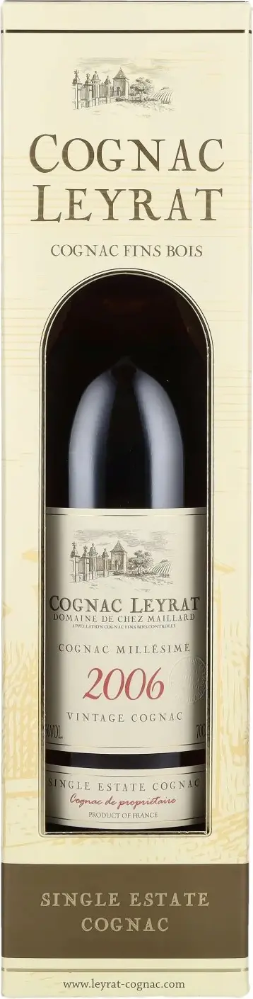 Leyrat Cognac Leyrat Single Estate Cognac Vintage 2006 44% Vol. 0,7l in Giftbox