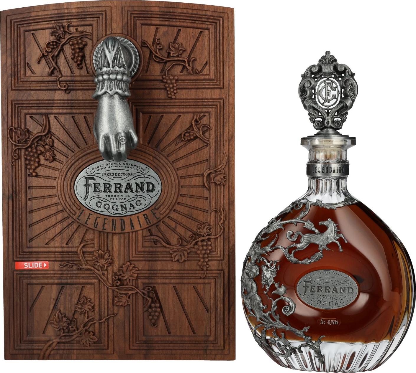 Ferrand Légendaire Grande Champagne Cognac 42,1% Vol. 0,7l in Wooden case