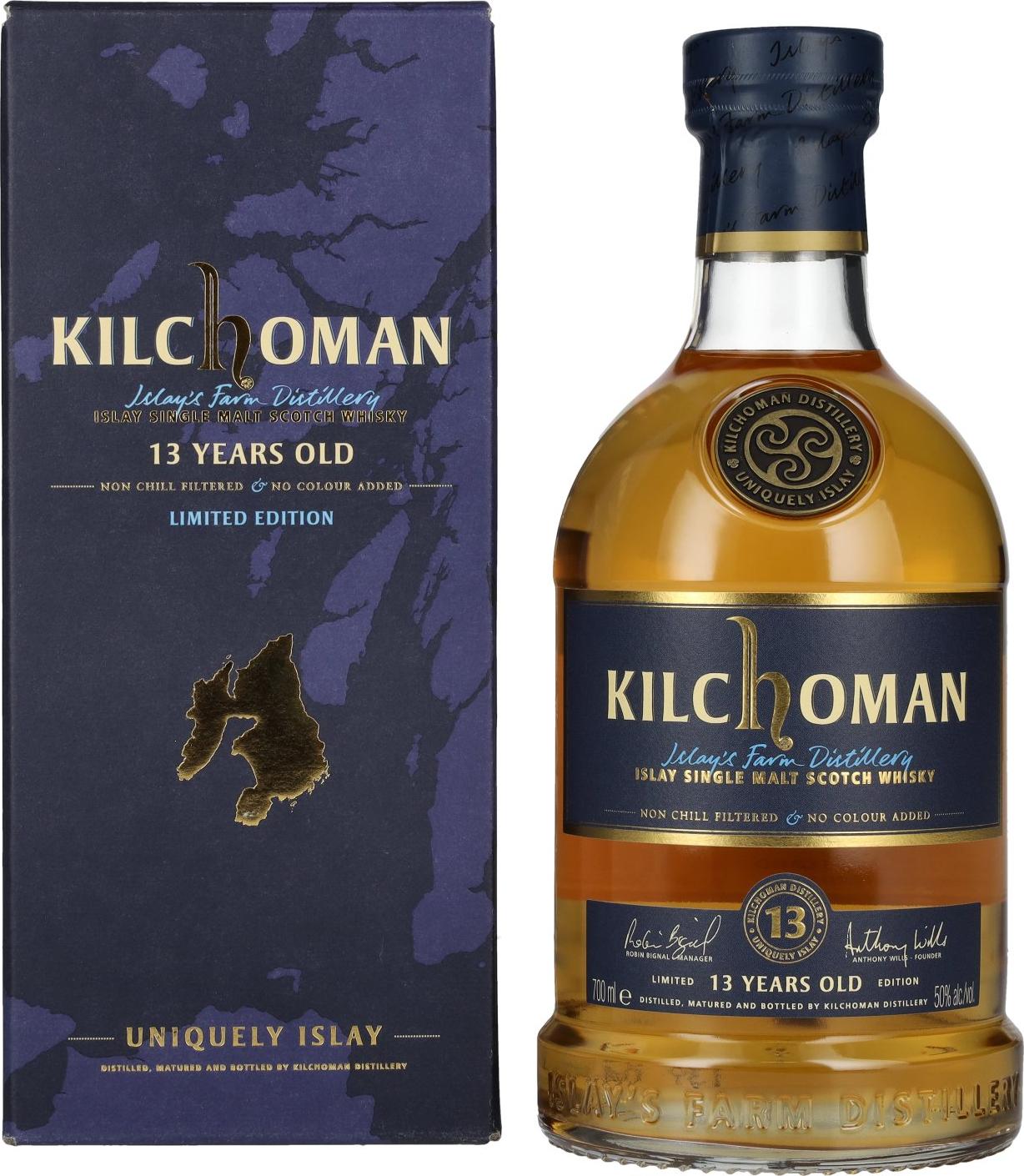 Kilchoman 13 Years Old Islay Single Malt Scotch Whisky Limited Edition 50% Vol. 0,7l in Giftbox