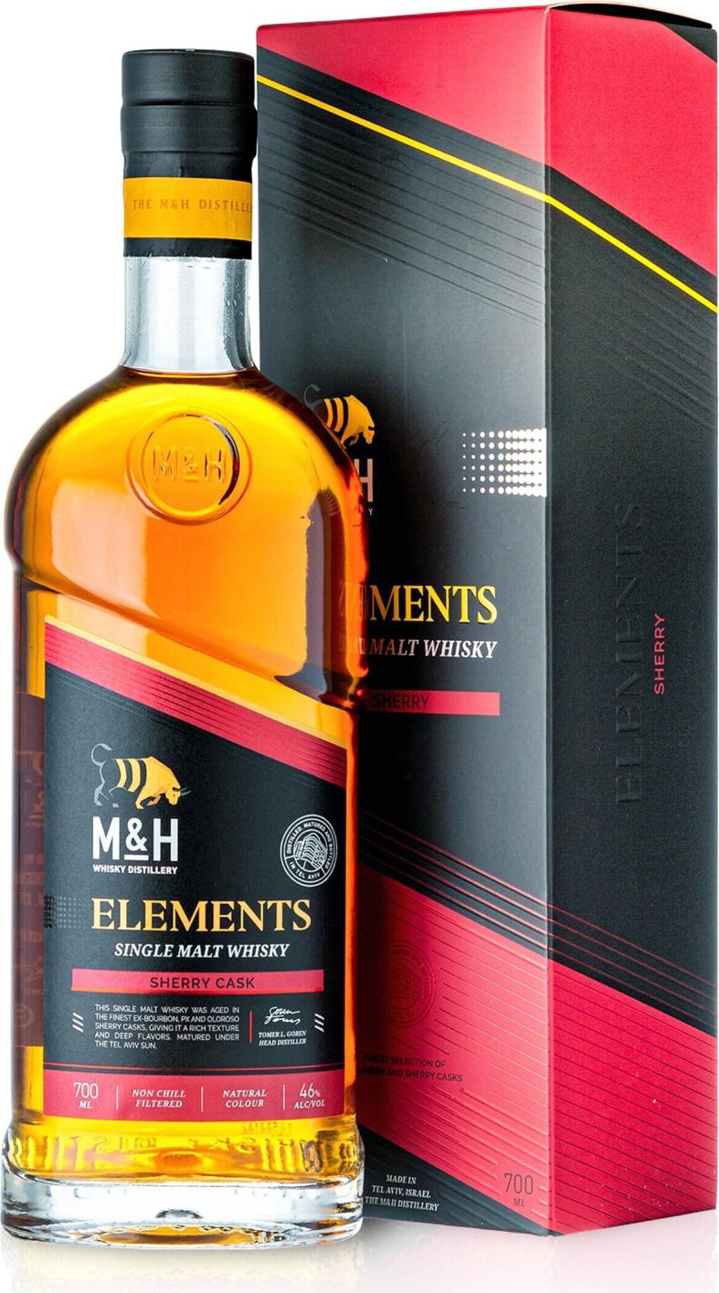 M&H ELEMENTS Sherry Cask Single Malt Whisky 46% Vol. 0,7l in Giftbox