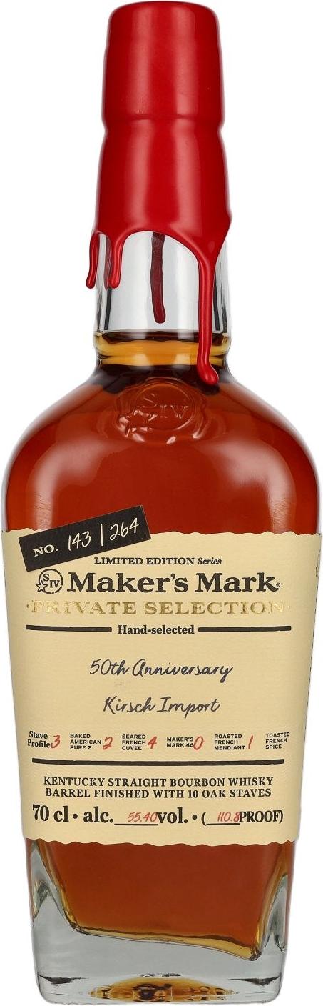 Maker's Mark PRIVATE SELECTION 50th Anniversary Kirsch Import Limited Edition 55,4% Vol. 0,7l