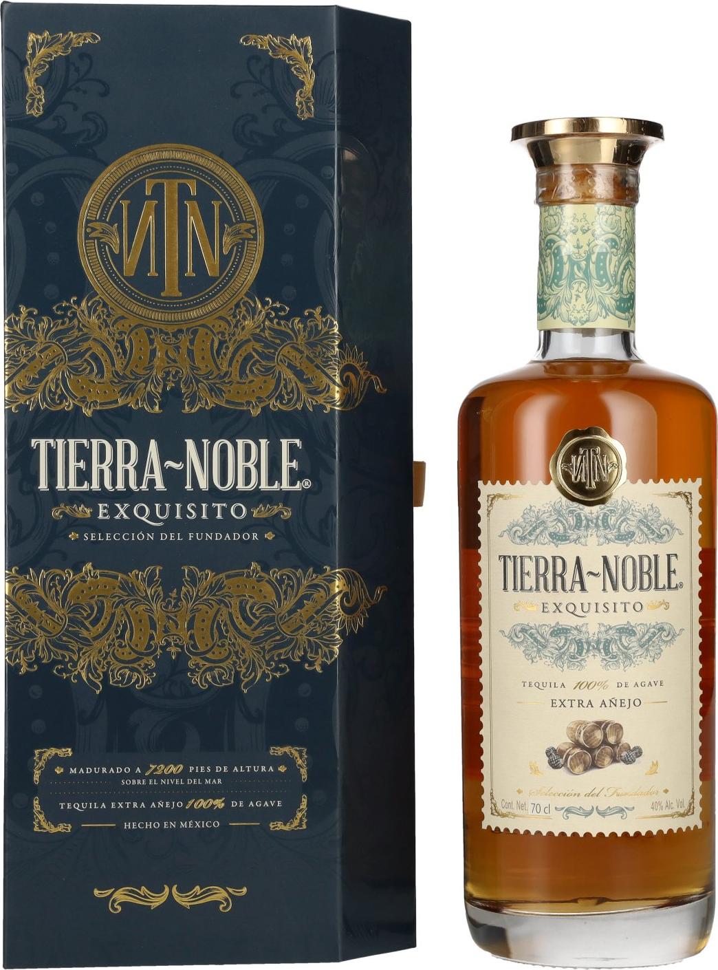 Tierra-Noble EXQUISITO Extra Añejo Tequila 100% de Agave 40% Vol. 0,7l in Giftbox