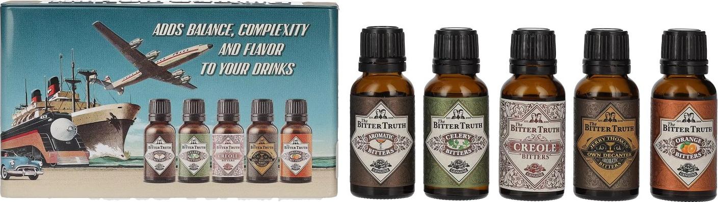 The Bitter Truth Cocktail Bitters Traveler's Set 5x0,02l in Tinbox
