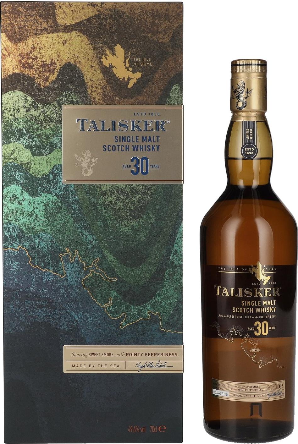 Talisker 30 Years Old Made by the Sea Single Malt Scotch Whisky Limited Release 49,6% Vol. 0,7l in Giftbox