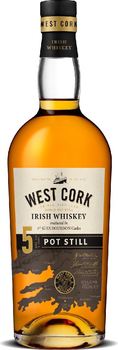 West Cork 5 Years Old Pot Still Irish Whiskey 43% Vol. 0,7l