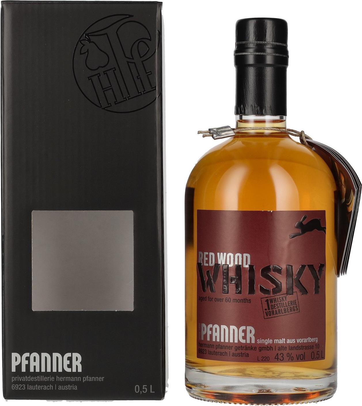 Pfanner Red Wood Single Malt Whisky 43% Vol. 0,5l in Giftbox