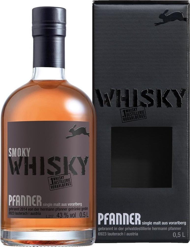 Pfanner Smoky Single Malt Whisky 43% Vol. 0,5l in Giftbox