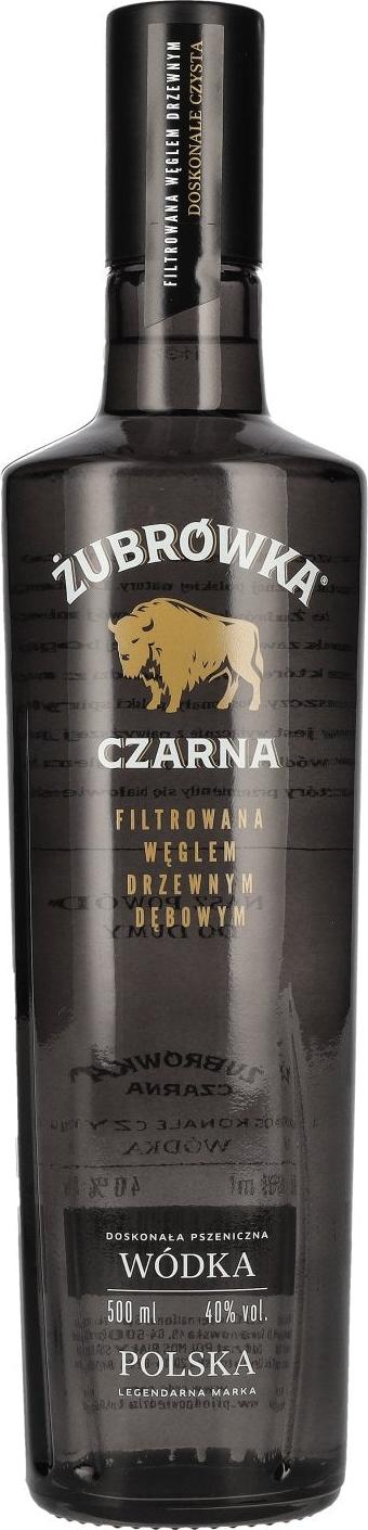 Žubrowka BLACK (CZARNA) Vodka 40% Vol. 0,5l