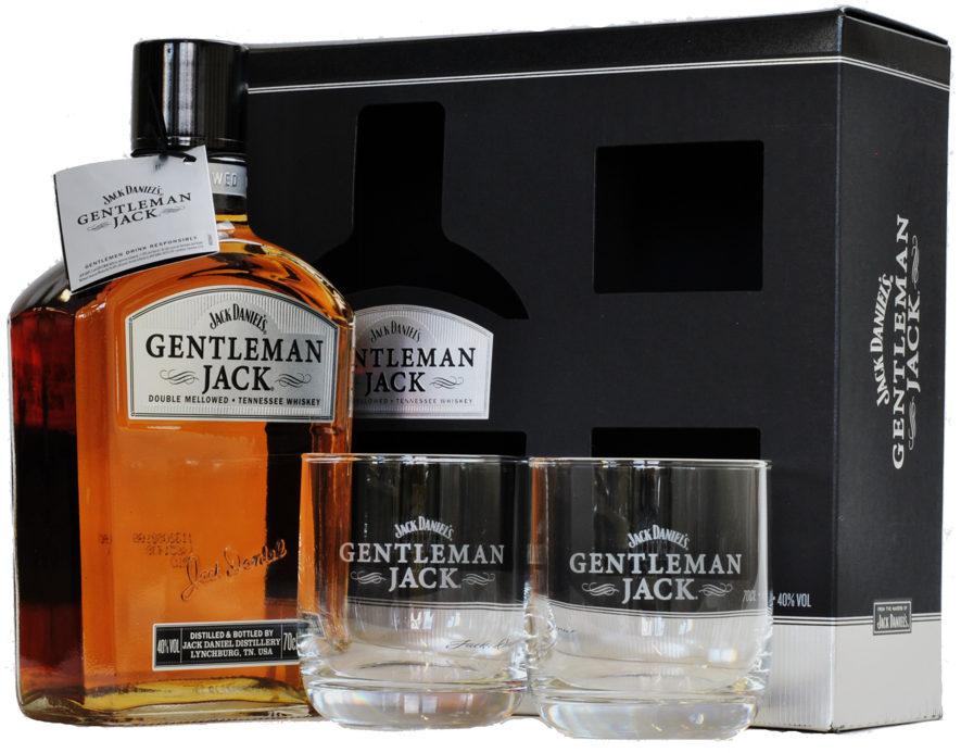 Jack Daniel's GENTLEMAN JACK Tennessee Whiskey 40% Vol. 0,7l in Giftbox with 2 glasses