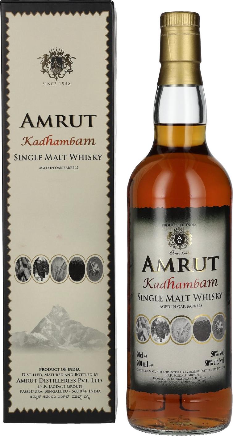 Amrut KADHAMBAM Single Malt Whisky 50% Vol. 0,7l in Giftbox