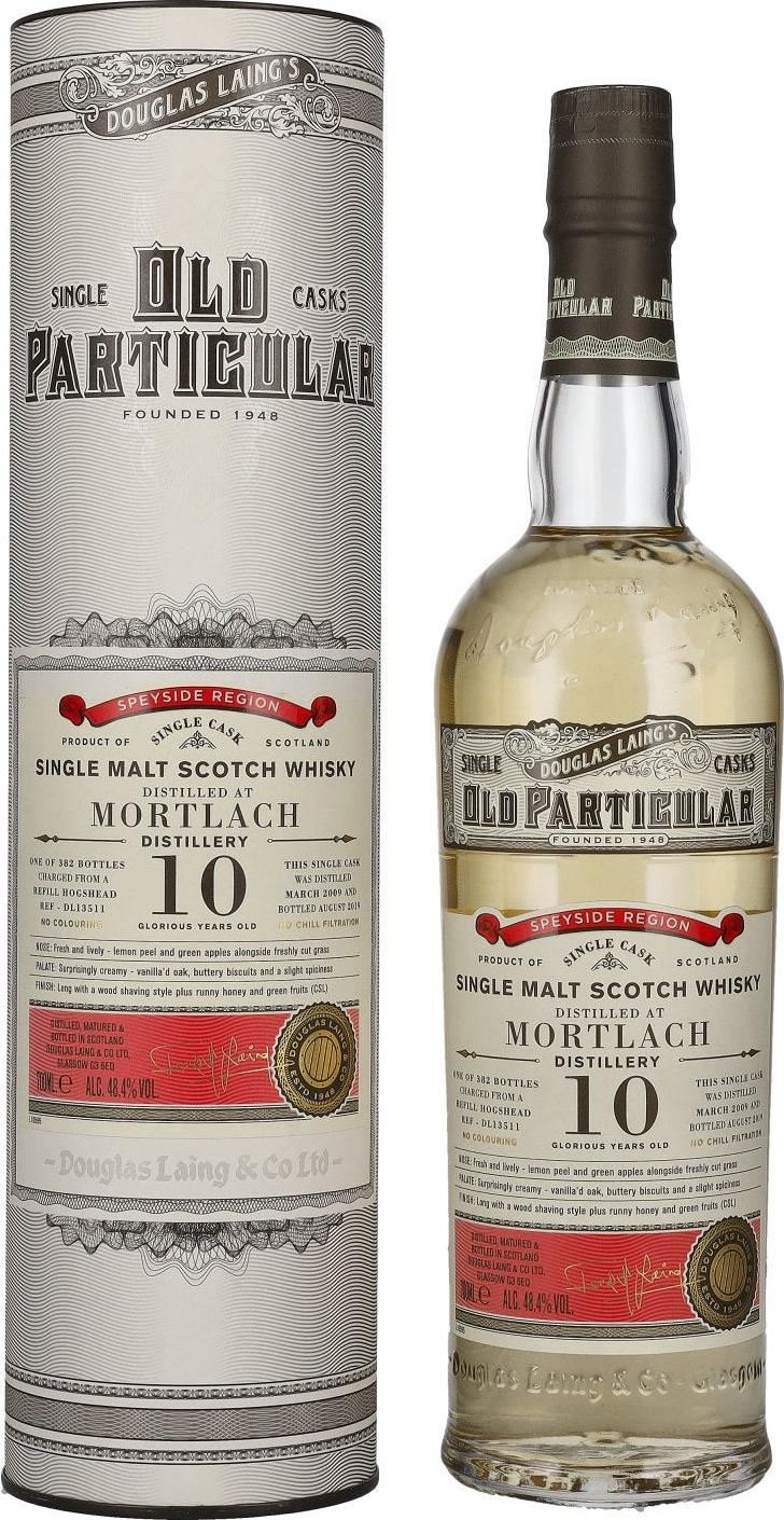 Douglas Laing OLD PARTICULAR Mortlach 10 Years Old Single Cask Malt 2009 48,4% Vol. 0,7l in Giftbox