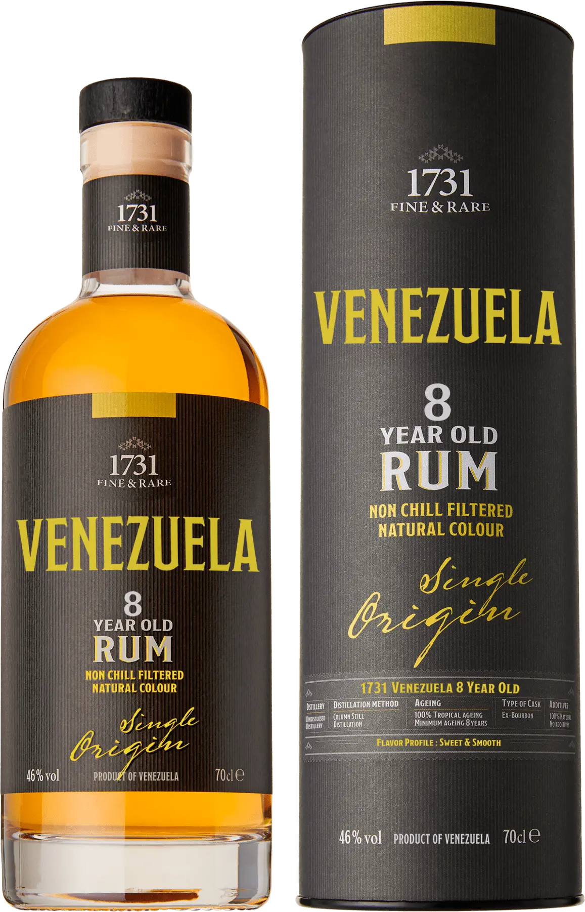 1731 VENEZUELA 8 Years Old Single Origin Rum 46% Vol. 0,7l