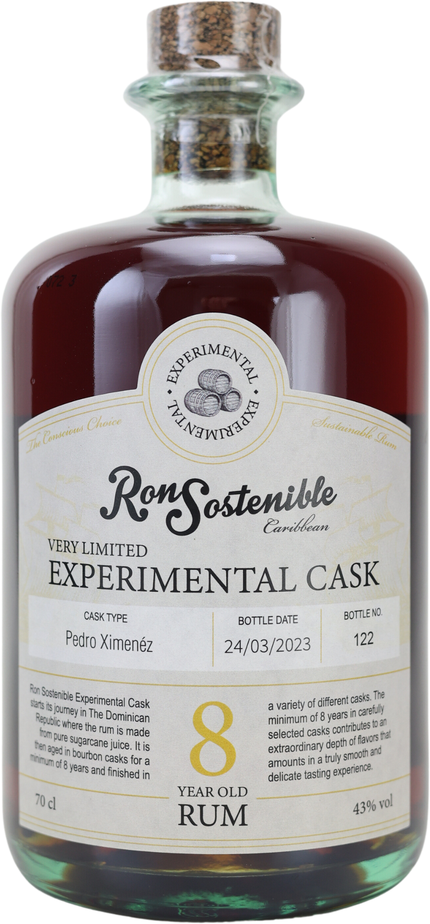 Ron Sostenible Experimental PX Cask 8 Years Old 43% Vol. 0,7l