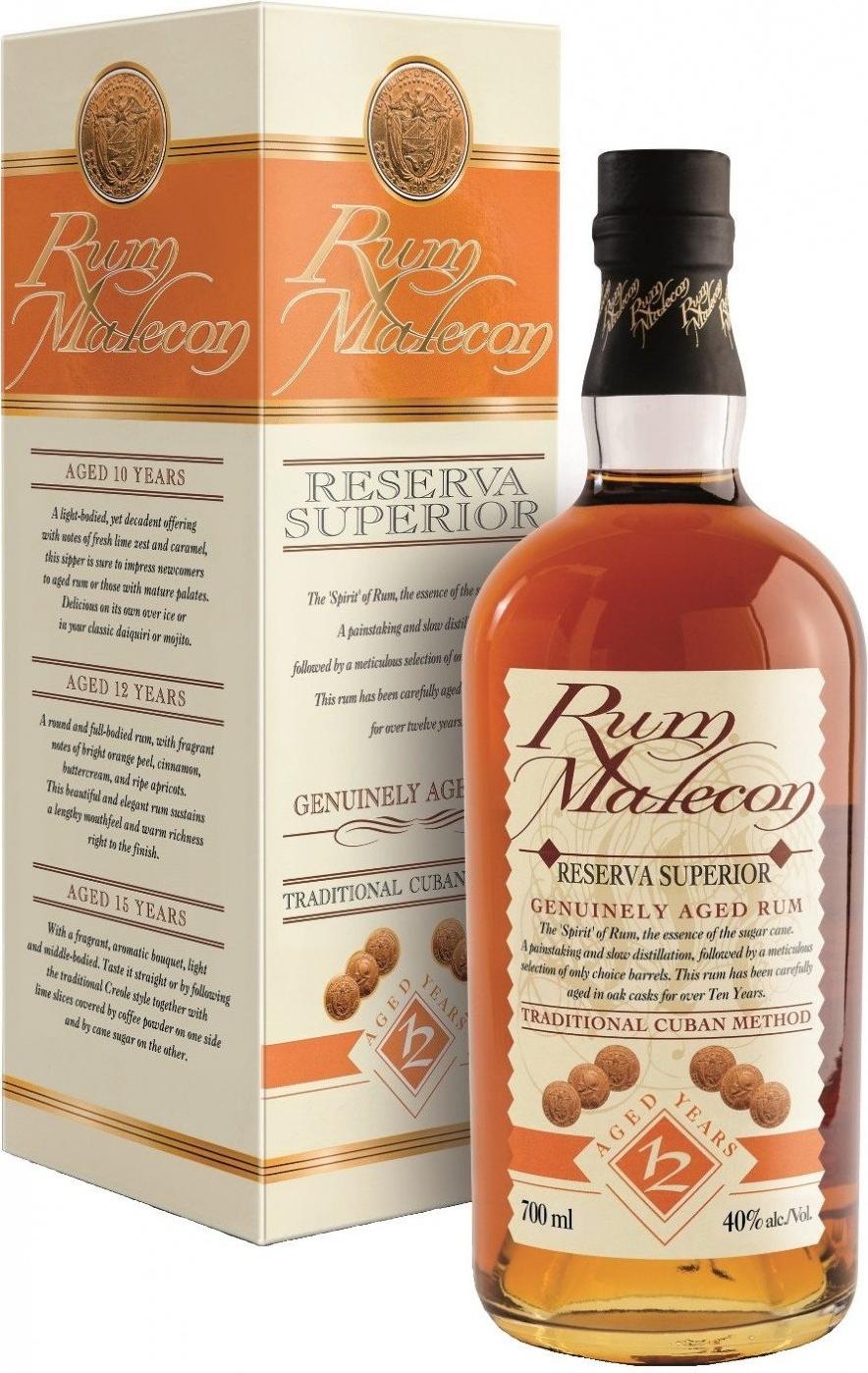 Rum Malecon 12 Years Reserva Superior 40% Vol. 0,7l in Giftbox