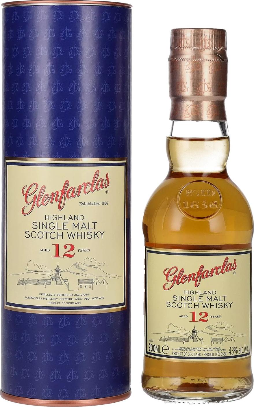 Glenfarclas 12 Years Old Highland Single Malt Scotch Whisky 43% Vol. 0,2l