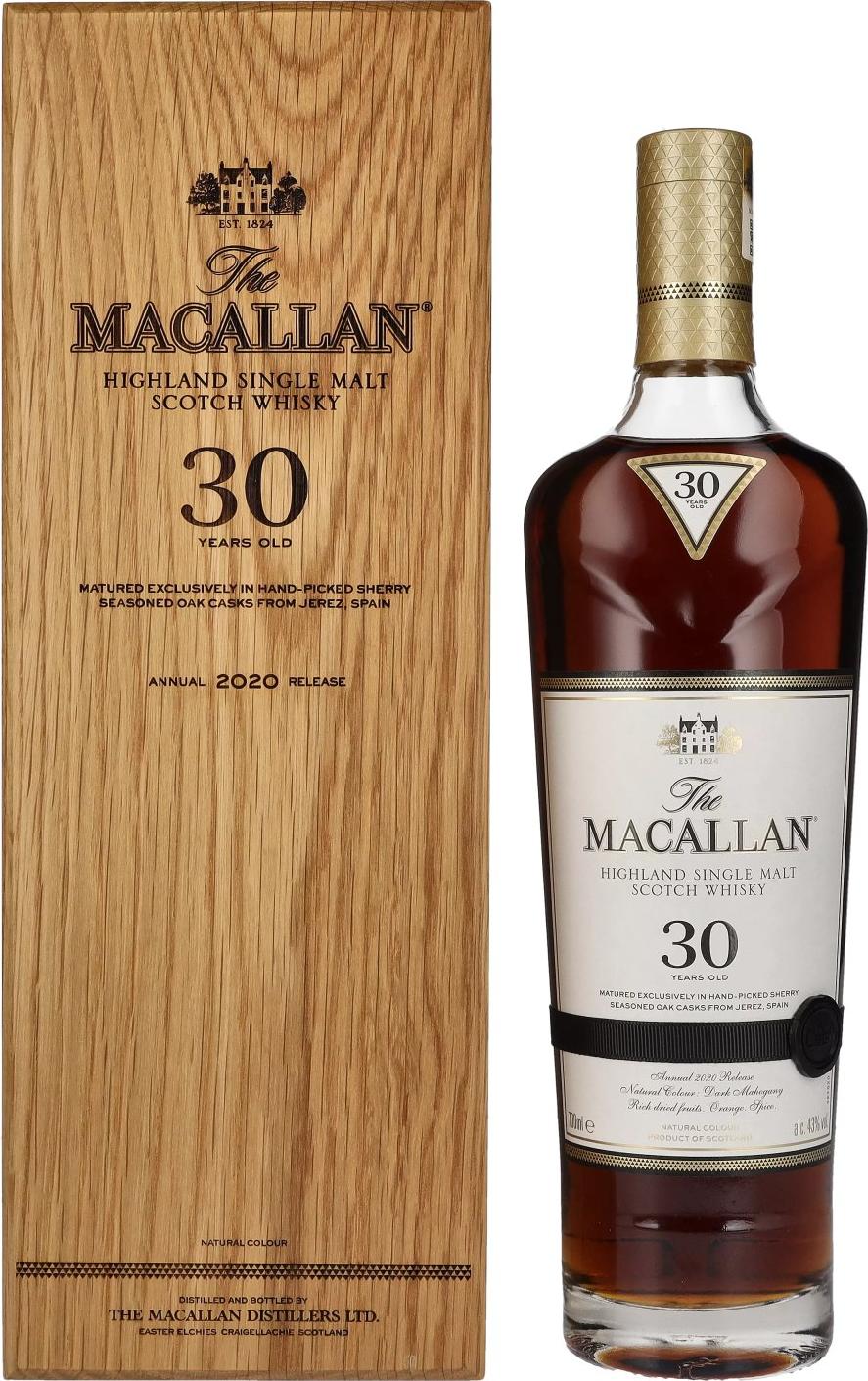 The Macallan SHERRY OAK 30 Years Old 2020 Release 43% Vol. 0,7l