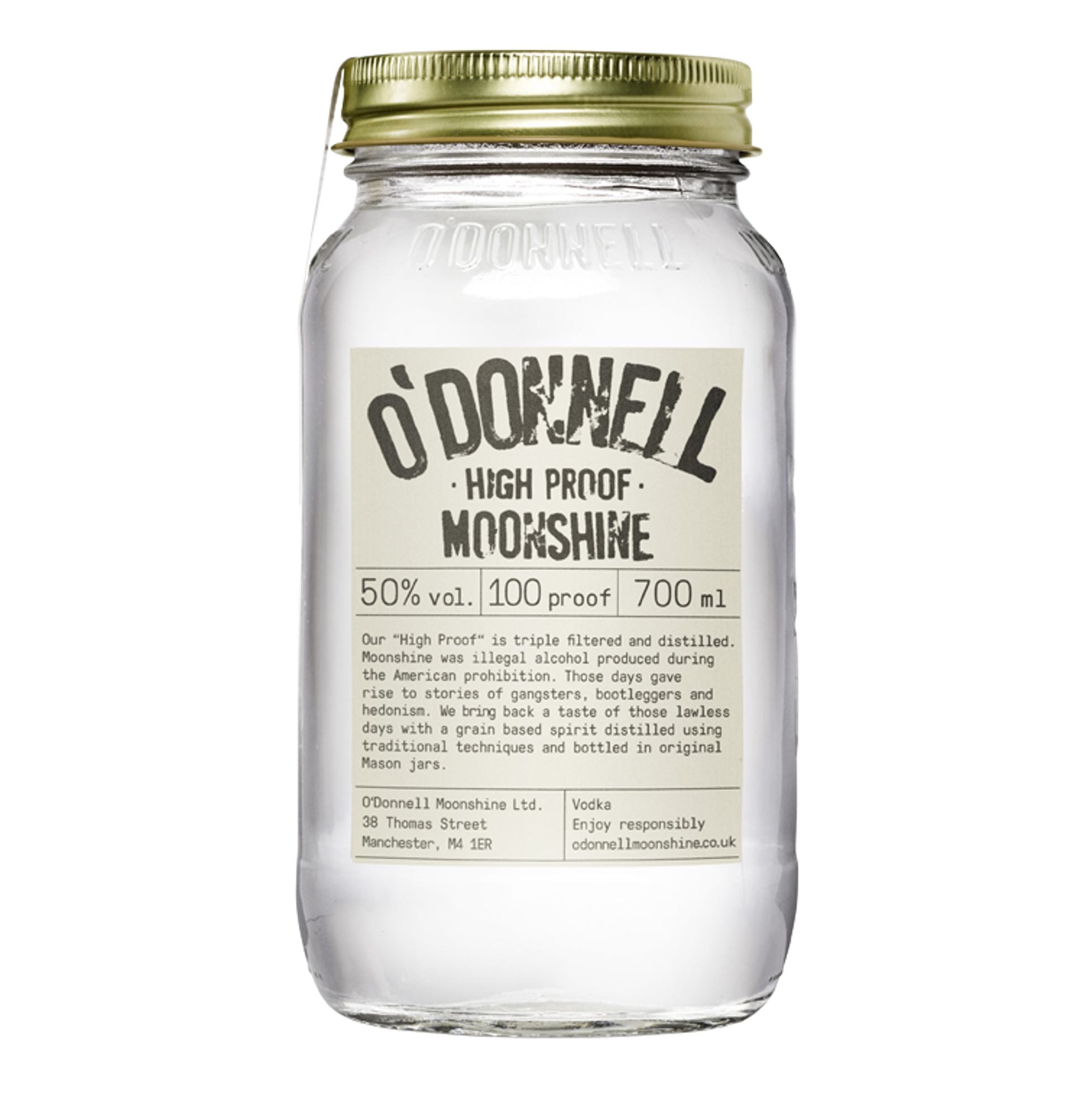O'Donnell Moonshine HIGH PROOF 50% Vol. 0,7l