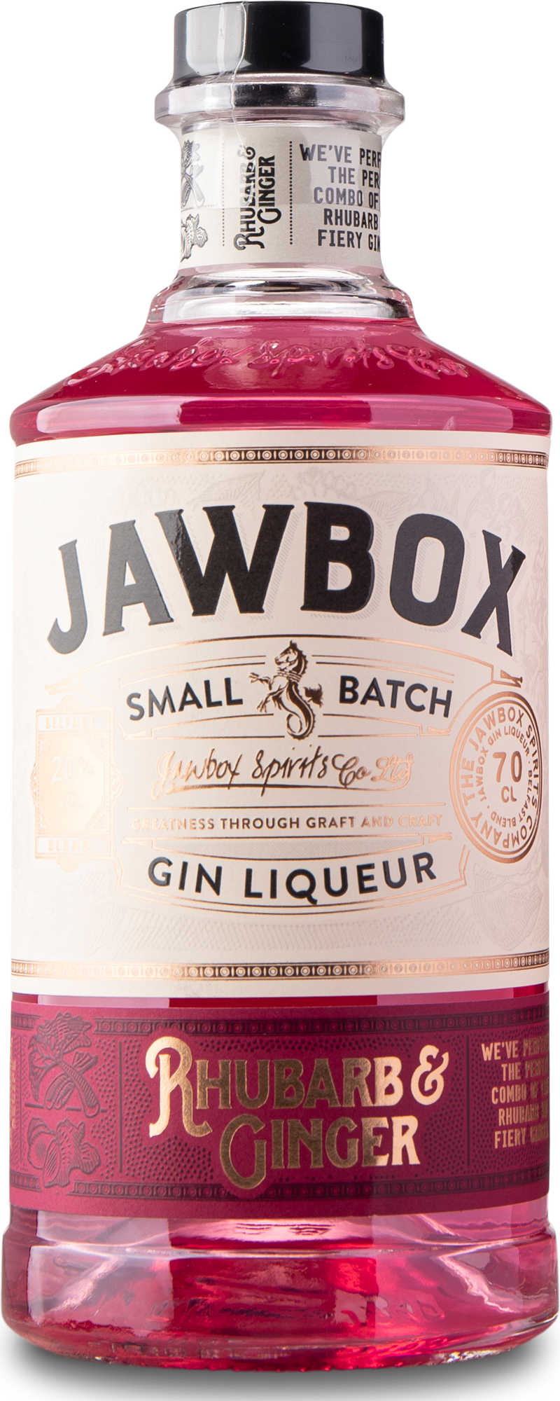 Jawbox Rhubarb & Ginger Gin Liqueur 20% Vol. 0,7l