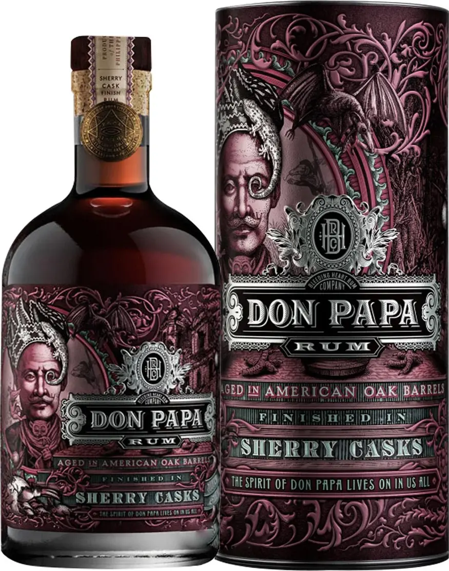 Don Papa SHERRY CASKS Rum 45% Vol. 0,7l in Giftbox