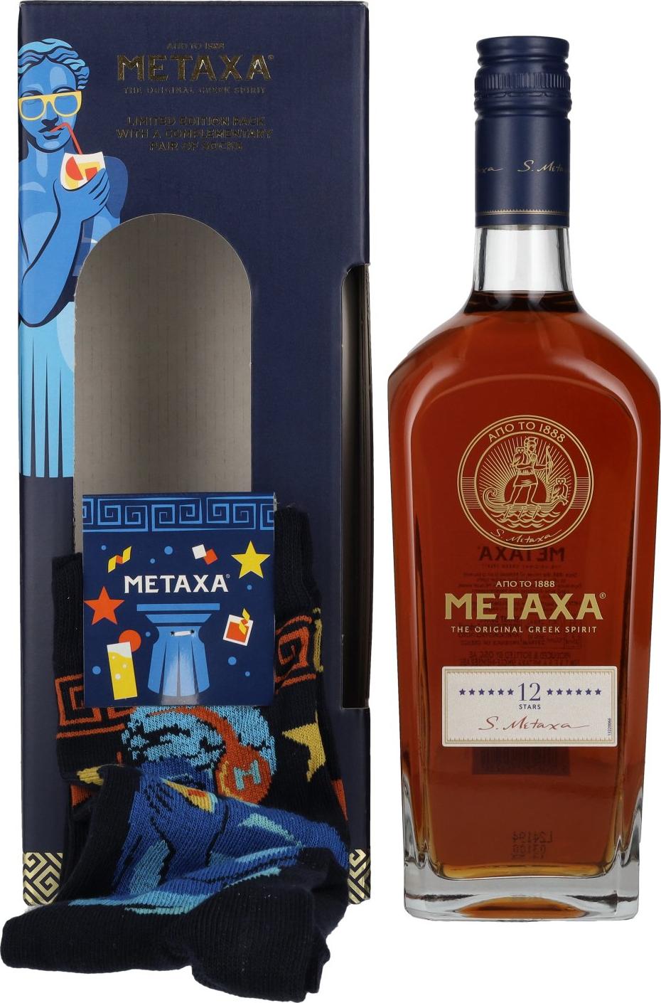 Metaxa 12 Stars 40% Vol. 0,7l in Giftbox with Socks