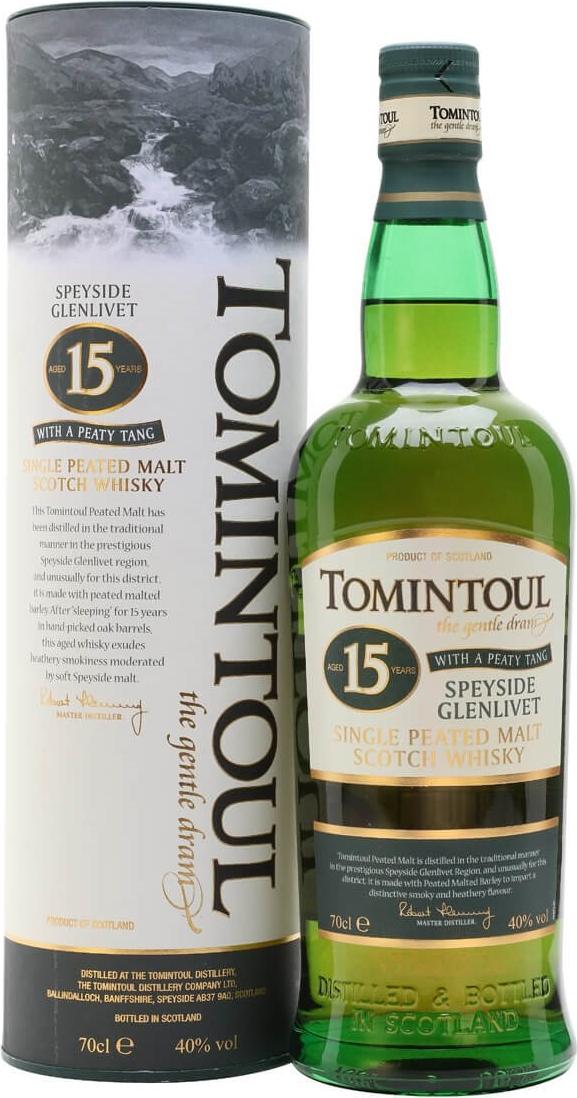 Tomintoul 15 Year Old WITH A PEATY TANG 40% Vol. 0,7l