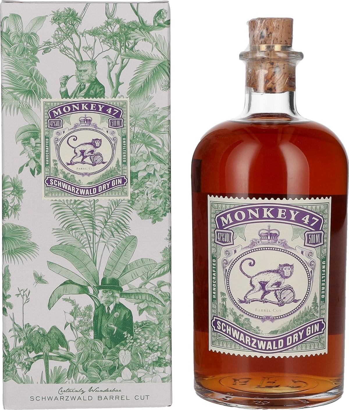 Monkey 47 Schwarzwald Dry Gin Barrel Cut 47% Vol. 0,5l in GB