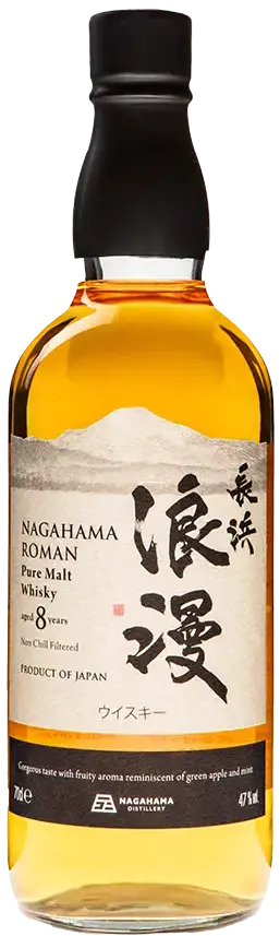 Nagahama Roman 8 Years Old Pure Malt Whisky 47% Vol. 0,7l in Giftbox