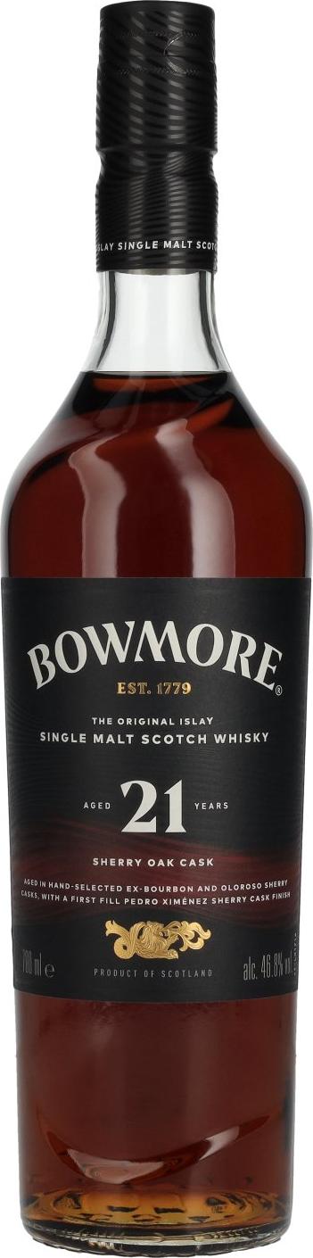 Bowmore 21 Years Old Sherry Oak Cask Islay Single Malt 46,8% Vol. 0,7l