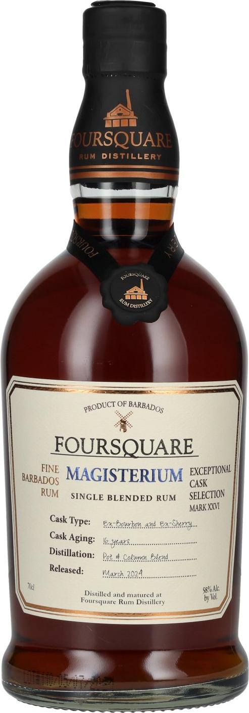 Foursquare 16 Years Old Exceptional Cask Selection MAGISTERIUM MARK XXIV Single Blended Rum 58% Vol. 0,7l